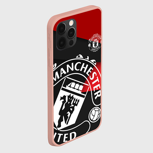 Чехол iPhone 12 Pro Max FC Man United: Exclusive / 3D-Светло-розовый – фото 2