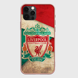 Чехол для iPhone 12 Pro Max FC Liverpool: Old Style, цвет: 3D-светло-розовый