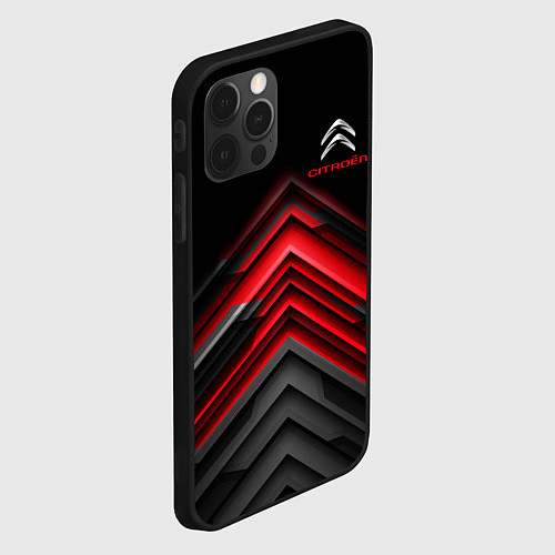 Чехол iPhone 12 Pro Max Citroen: Red sport / 3D-Черный – фото 2