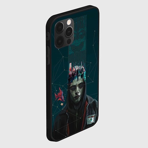 Чехол iPhone 12 Pro Max Mr. Robot / 3D-Черный – фото 2