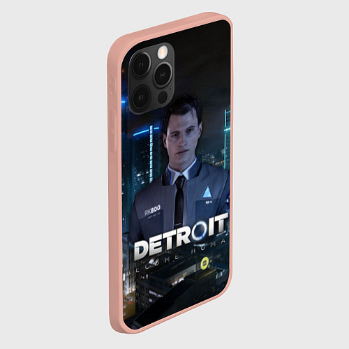 Чехол iPhone 12 Pro Max Detroit: Connor / 3D-Светло-розовый – фото 2