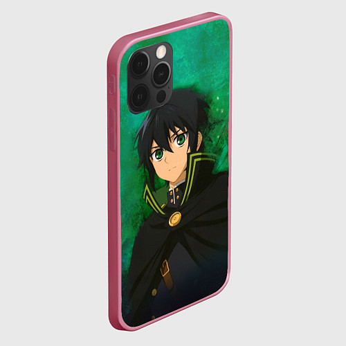 Чехол iPhone 12 Pro Max Yuichiro Hyakuya / 3D-Малиновый – фото 2