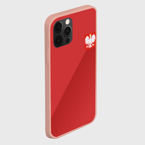 Чехол iPhone 12 Pro Max Poland Team: Away WC-2018 / 3D-Светло-розовый – фото 2