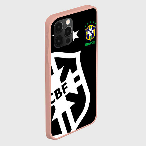 Чехол iPhone 12 Pro Max Brazil Team: Exclusive / 3D-Светло-розовый – фото 2