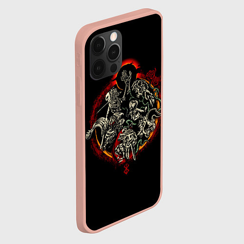 Чехол iPhone 12 Pro Max Berserk Devils / 3D-Светло-розовый – фото 2