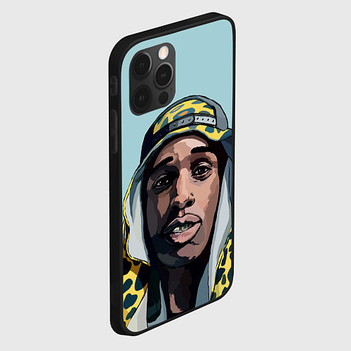 Чехол iPhone 12 Pro Max ASAP Rocky: Far East / 3D-Черный – фото 2