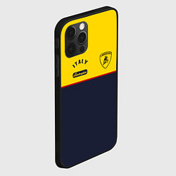 Чехол для iPhone 12 Pro Max Italy Lamborghini, цвет: 3D-черный — фото 2