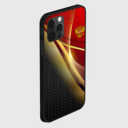 Чехол для iPhone 12 Pro Max RUSSIA SPORT: Gold Collection, цвет: 3D-черный — фото 2