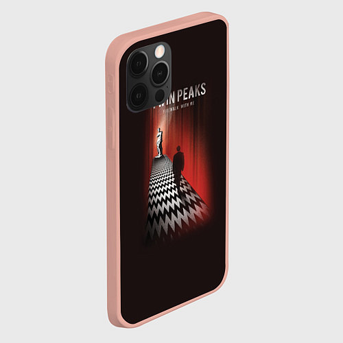 Чехол iPhone 12 Pro Max Twin Peaks: Firewalk with me / 3D-Светло-розовый – фото 2