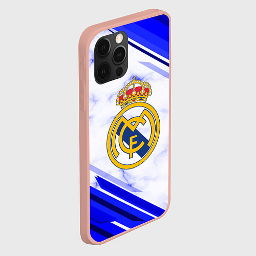 Чехол iPhone 12 Pro Max Real Madrid / 3D-Светло-розовый – фото 2