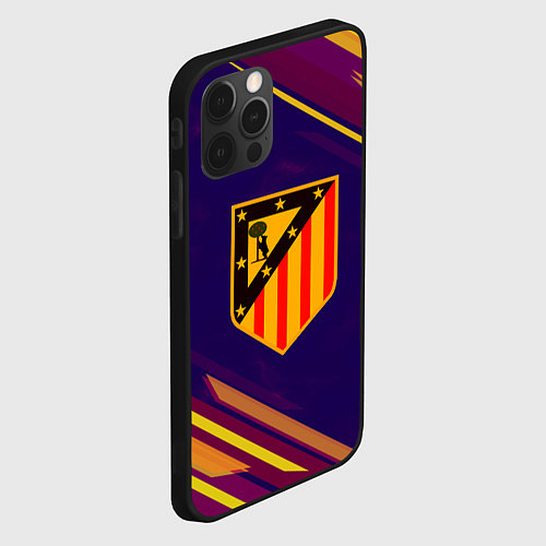 Чехол iPhone 12 Pro Max Atletico Madrid / 3D-Черный – фото 2