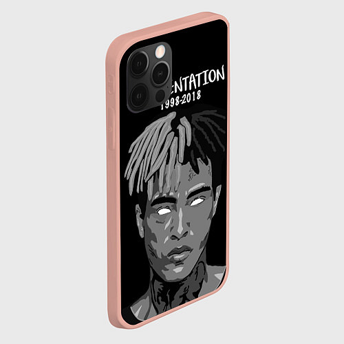 Чехол iPhone 12 Pro Max XXXTentacion: 1998-2018 / 3D-Светло-розовый – фото 2