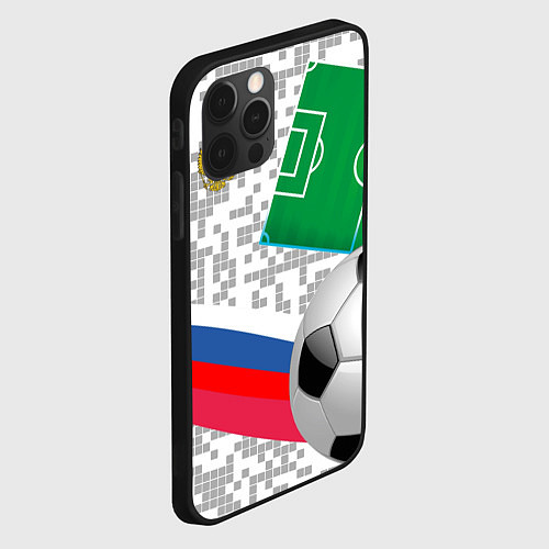 Чехол iPhone 12 Pro Max Русский футбол / 3D-Черный – фото 2