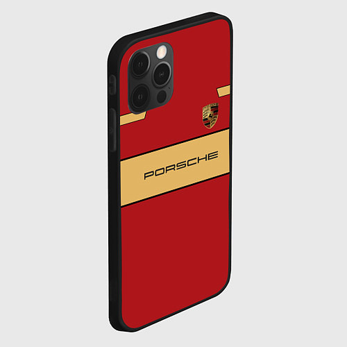 Чехол iPhone 12 Pro Max Porsche Design / 3D-Черный – фото 2