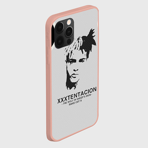 Чехол iPhone 12 Pro Max XXXTentacion RIP / 3D-Светло-розовый – фото 2