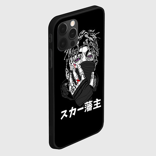 Чехол iPhone 12 Pro Max Scarlxrd: hieroglyphs / 3D-Черный – фото 2