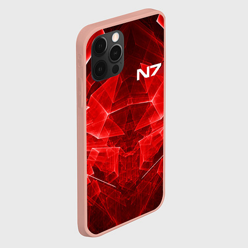 Чехол iPhone 12 Pro Max Mass Effect: Red Armor N7 / 3D-Светло-розовый – фото 2