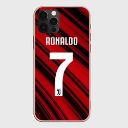 Чехол для iPhone 12 Pro Max Ronaldo 7: Red Sport, цвет: 3D-светло-розовый