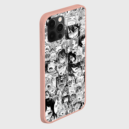 Чехол iPhone 12 Pro Max AHEGAO / 3D-Светло-розовый – фото 2