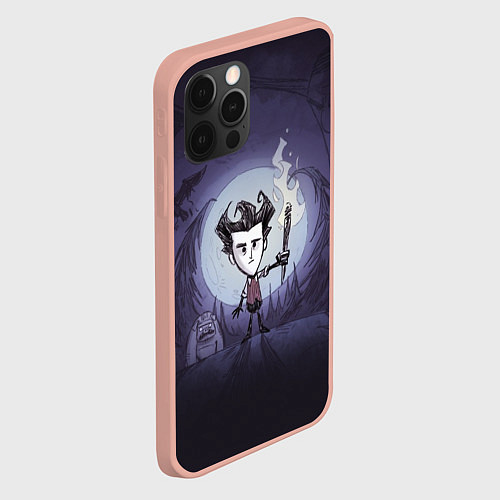 Чехол iPhone 12 Pro Max Wilson under the moon / 3D-Светло-розовый – фото 2