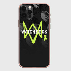 Чехол для iPhone 12 Pro Max Watch Dogs 2: Skulls Pattern, цвет: 3D-светло-розовый