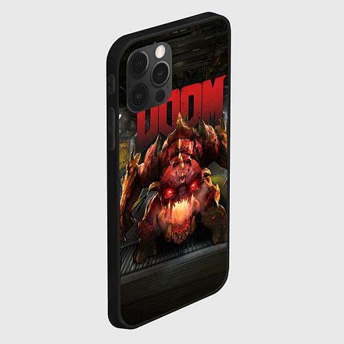 Чехол iPhone 12 Pro Max DOOM: Pinky Monster / 3D-Черный – фото 2