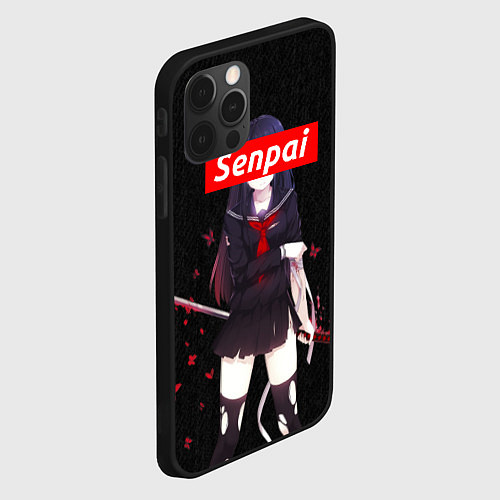 Чехол iPhone 12 Pro Max Senpai Assassin / 3D-Черный – фото 2