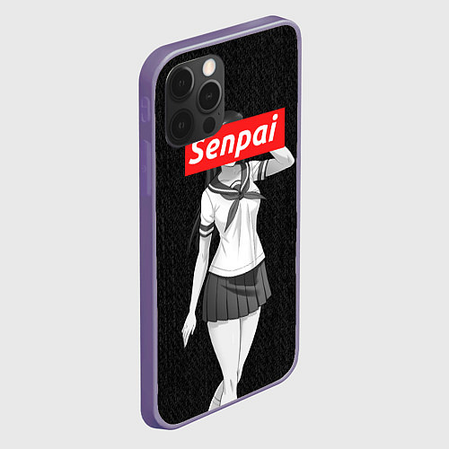 Чехол iPhone 12 Pro Max Senpai: School Girl / 3D-Серый – фото 2