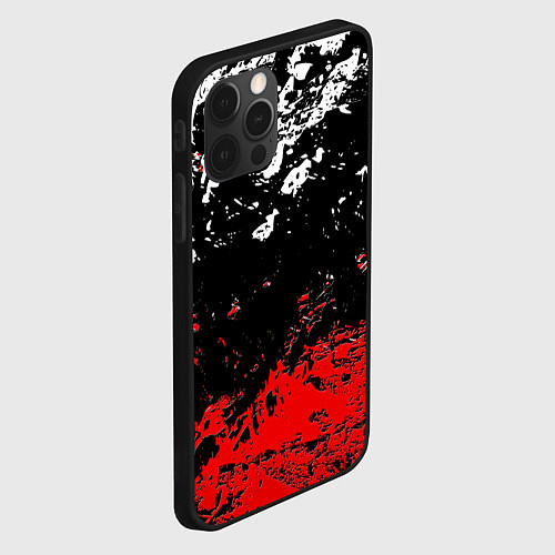 Чехол iPhone 12 Pro Max Брызги красок / 3D-Черный – фото 2