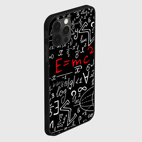 Чехол iPhone 12 Pro Max Формулы физики / 3D-Черный – фото 2