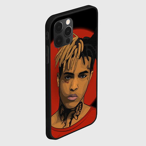 Чехол iPhone 12 Pro Max XXXTentacion: Red Sun / 3D-Черный – фото 2