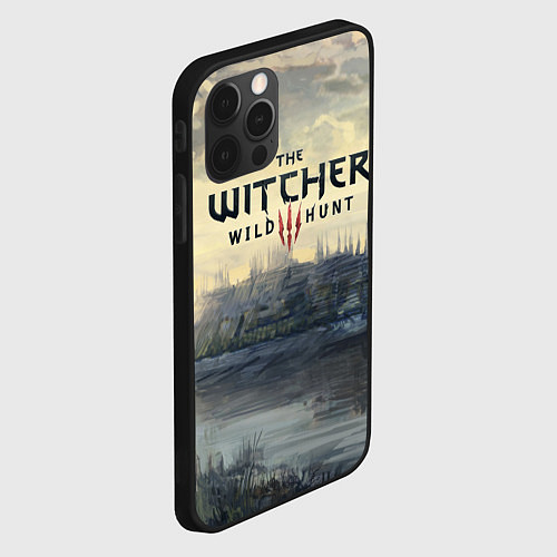 Чехол iPhone 12 Pro Max The Witcher 3: Wild Hunt / 3D-Черный – фото 2