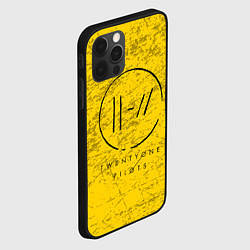 Чехол для iPhone 12 Pro Max 21 Pilots: Yellow Grunge, цвет: 3D-черный — фото 2