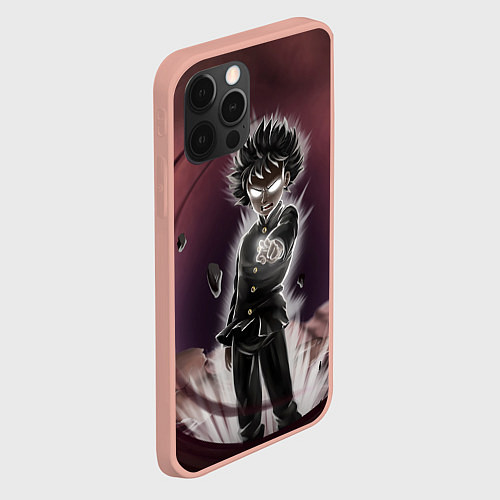 Чехол iPhone 12 Pro Max Mob Psycho 100 / 3D-Светло-розовый – фото 2