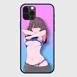 Чехол для iPhone 12 Pro Max Ahegao Girl, цвет: 3D-черный