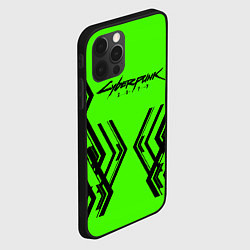 Чехол для iPhone 12 Pro Max Cyberpunk 2077: Acid Green, цвет: 3D-черный — фото 2