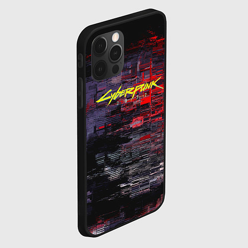 Чехол iPhone 12 Pro Max Cyberpunk 2077: Techno Style / 3D-Черный – фото 2