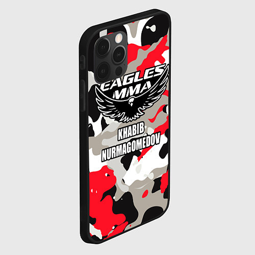 Чехол iPhone 12 Pro Max Khabib Nurmagomedov: Red Camo / 3D-Черный – фото 2