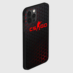 Чехол для iPhone 12 Pro Max CS:GO Grey Carbon, цвет: 3D-черный — фото 2