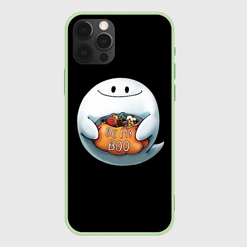 Чехол iPhone 12 Pro Max Be my Boo / 3D-Салатовый – фото 1