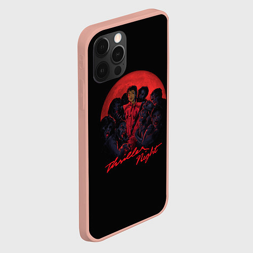 Чехол iPhone 12 Pro Max Michael Jackson: Thriller / 3D-Светло-розовый – фото 2