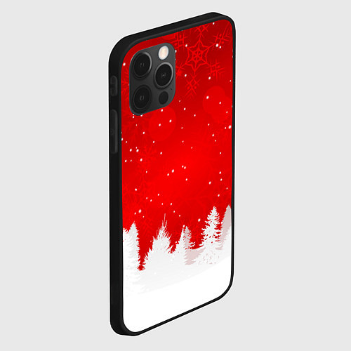 Чехол iPhone 12 Pro Max Christmas pattern / 3D-Черный – фото 2