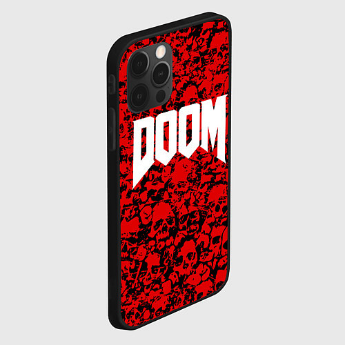 Чехол iPhone 12 Pro Max DOOM: Blooded Skuls / 3D-Черный – фото 2