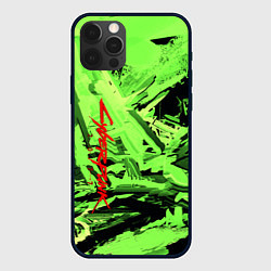 Чехол для iPhone 12 Pro Max Cyberpunk 2077: Green Breaks, цвет: 3D-черный