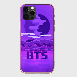 Чехол для iPhone 12 Pro Max BTS: Violet Mountains, цвет: 3D-светло-розовый