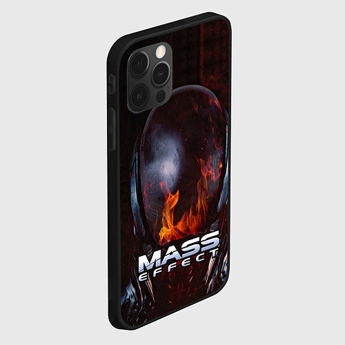 Чехол iPhone 12 Pro Max Mass Effect / 3D-Черный – фото 2