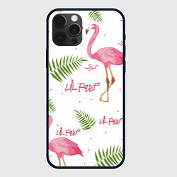 Чехол для iPhone 12 Pro Max Lil Peep: Pink Flamingo, цвет: 3D-черный