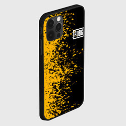 Чехол для iPhone 12 Pro Max PUBG: Yellow vs Black, цвет: 3D-черный — фото 2