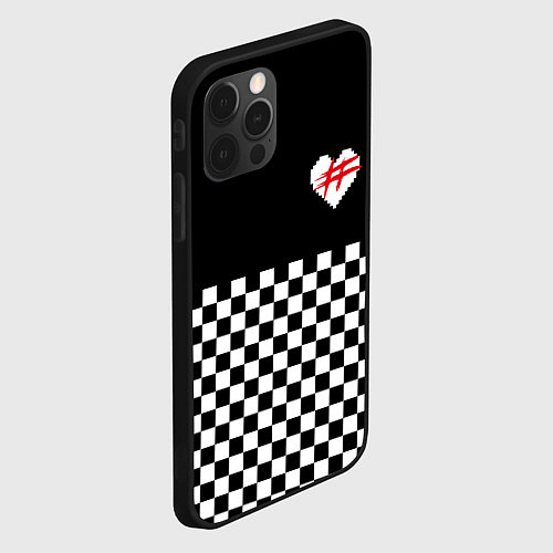 Чехол iPhone 12 Pro Max ФРЕНДЗОНА: ЧБ / 3D-Черный – фото 2