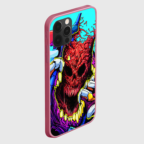 Чехол iPhone 12 Pro Max CS:GO Hyper Beast / 3D-Малиновый – фото 2